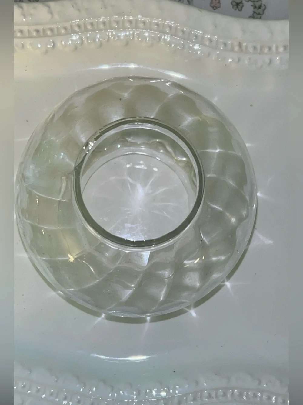 Princess House Heritage Crystal candle hurricane replacement globe